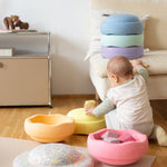 STAPELSTEIN® 6+1 ks Original Rainbow Set Pastel Balanční kameny a deska | Stylové doplňky pro děti a ženy | Lavly.cz