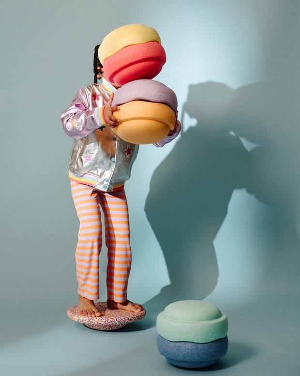 STAPELSTEIN® 6+1 ks Original Rainbow Set Pastel Balanční kameny a deska | Stylové doplňky pro děti a ženy | Lavly.cz