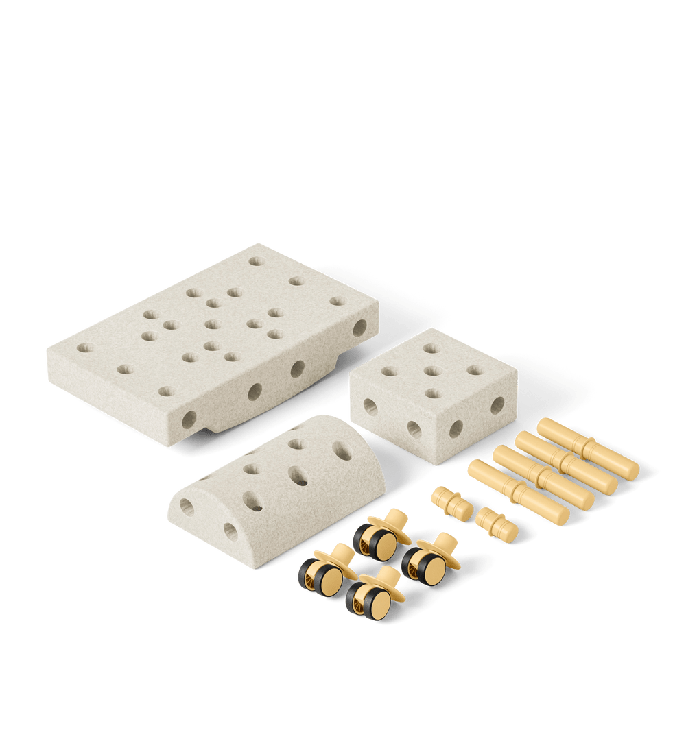 Stavebnice MODU Curiosity Kit Sand Grey / Honey Yellow | Stylové doplňky pro děti a ženy | Lavly.cz
