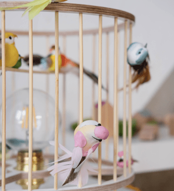 Stolní lampa LAKALUK Birdcage přírodní | Stylové doplňky pro děti a ženy | Lavly.cz