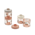Svačinové boxíky LIEWOOD Dominique 4 kusy Peach / Sea Shell | Stylové doplňky pro děti a ženy | Lavly.cz