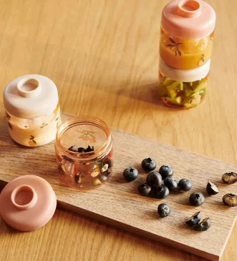 Svačinové boxíky LIEWOOD Dominique 4 kusy Peach / Sea Shell | Stylové doplňky pro děti a ženy | Lavly.cz