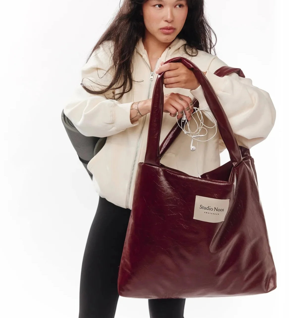 Taška Mom Bag STUDIO NOOS Burgundy Vegan Leather | Lavly.cz