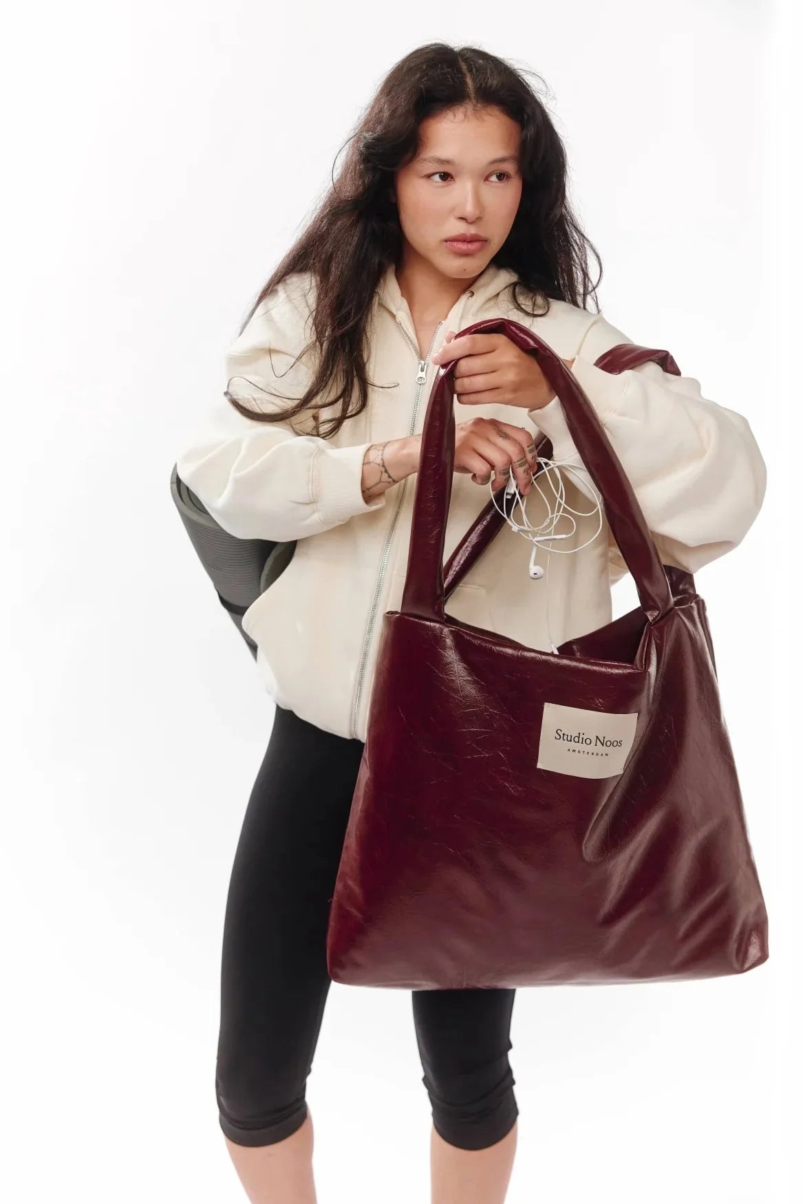 Taška Mom Bag STUDIO NOOS Burgundy Vegan Leather | Lavly.cz