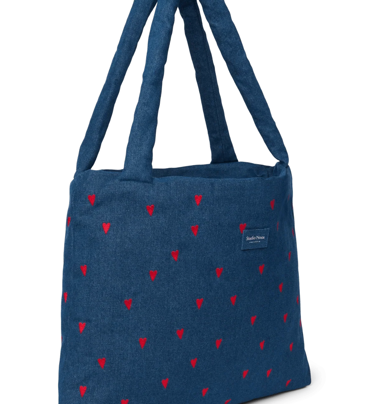 Taška Mom Bag STUDIO NOOS Dark Blue Red Hearts Denim | Lavly.cz
