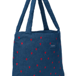 Taška Mom Bag STUDIO NOOS Dark Blue Red Hearts Denim | Lavly.cz