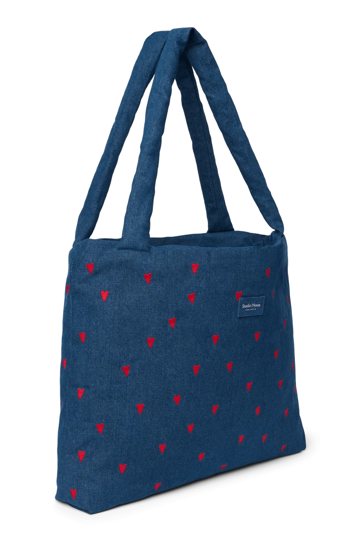 Taška Mom Bag STUDIO NOOS Dark Blue Red Hearts Denim | Lavly.cz
