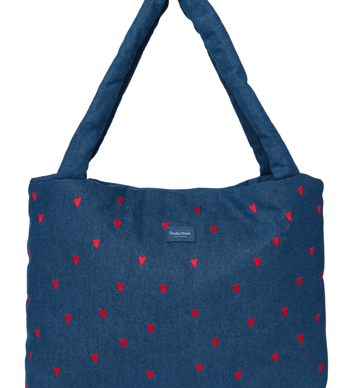 Taška Mom Bag STUDIO NOOS Dark Blue Red Hearts Denim | Lavly.cz