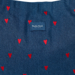 Taška Mom Bag STUDIO NOOS Dark Blue Red Hearts Denim | Lavly.cz
