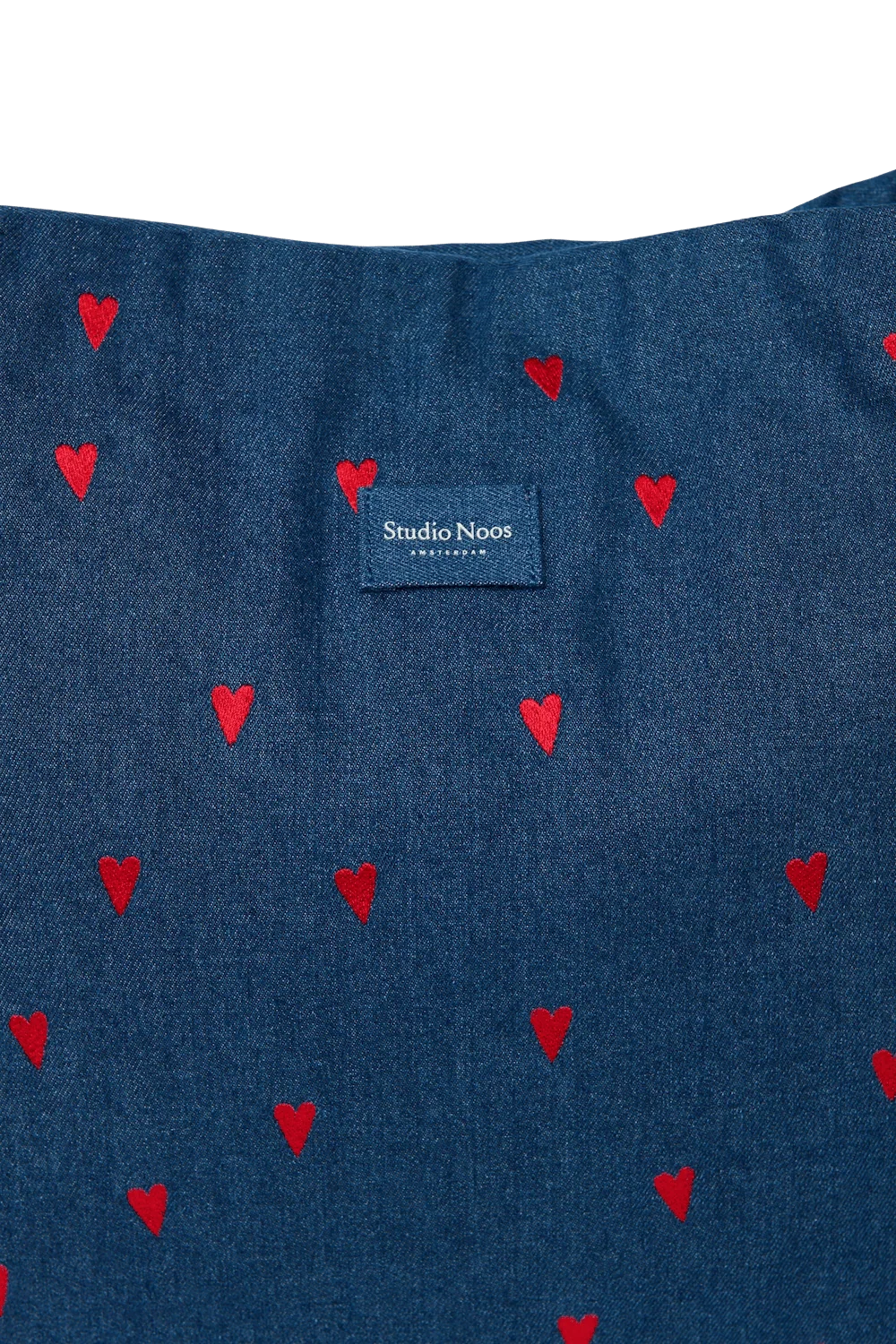 Taška Mom Bag STUDIO NOOS Dark Blue Red Hearts Denim | Lavly.cz