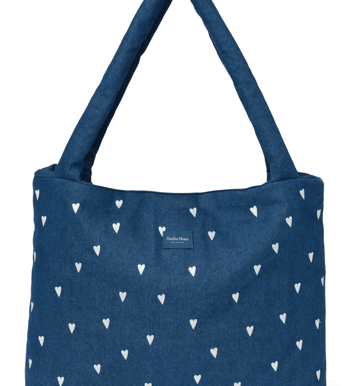 Taška Mom Bag STUDIO NOOS Dark Blue White Hearts Denim | Lavly.cz