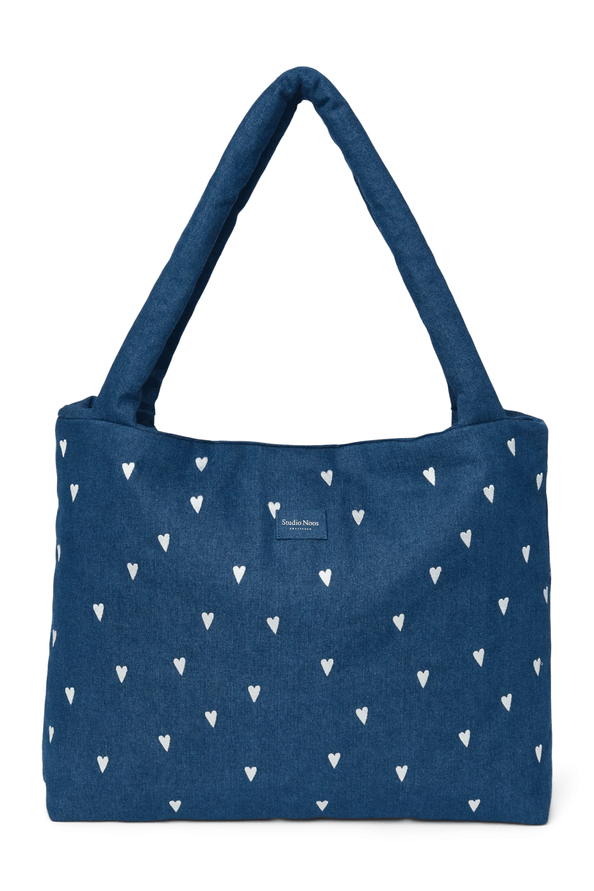 Taška Mom Bag STUDIO NOOS Dark Blue White Hearts Denim | Lavly.cz