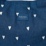 Taška Mom Bag STUDIO NOOS Dark Blue White Hearts Denim | Lavly.cz