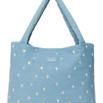 Taška Mom Bag STUDIO NOOS Light Blue Hearts Denim | Lavly.cz
