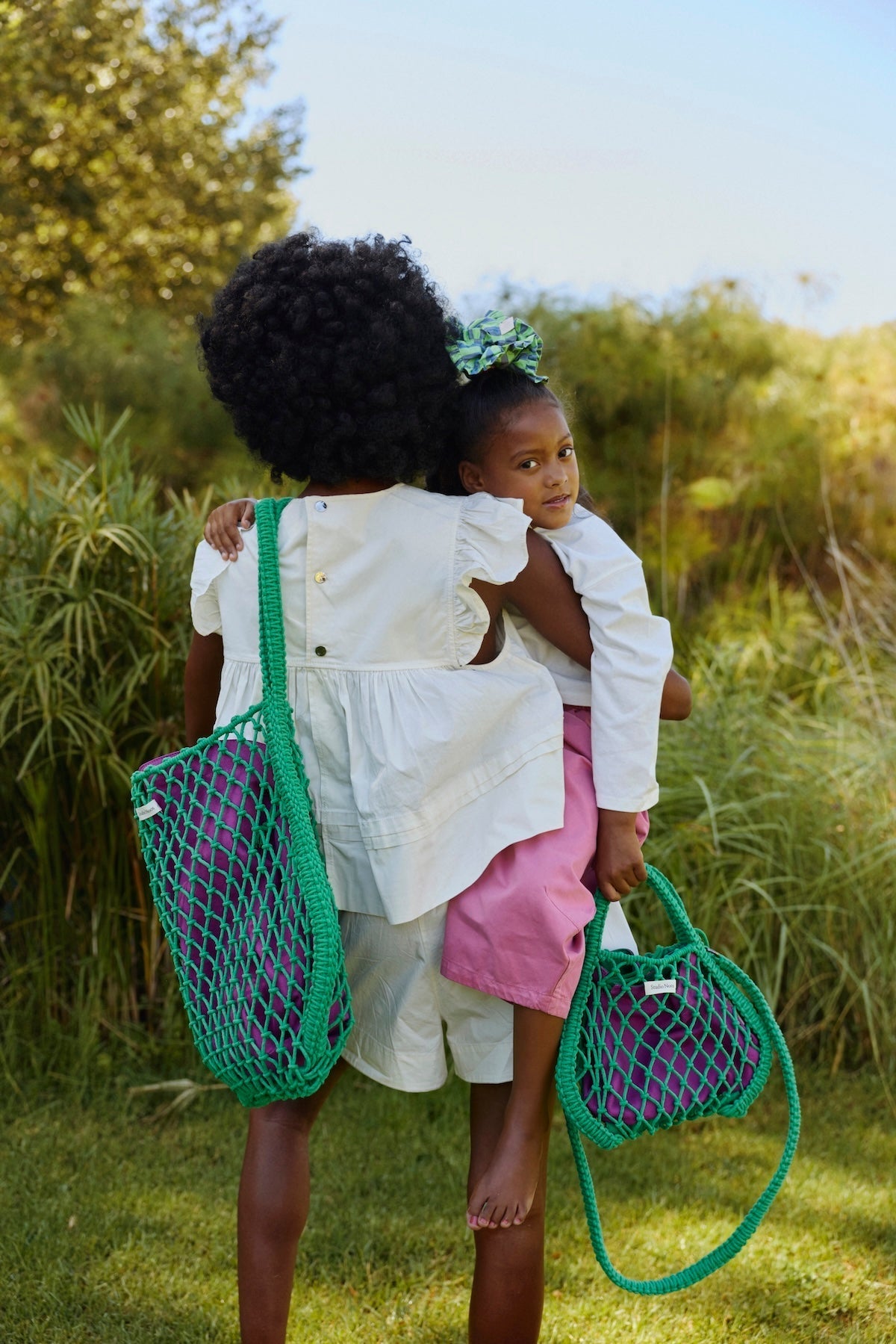 Taška Mom Bag STUDIO NOOS Macrame Green Purple - Green | Lavly.cz