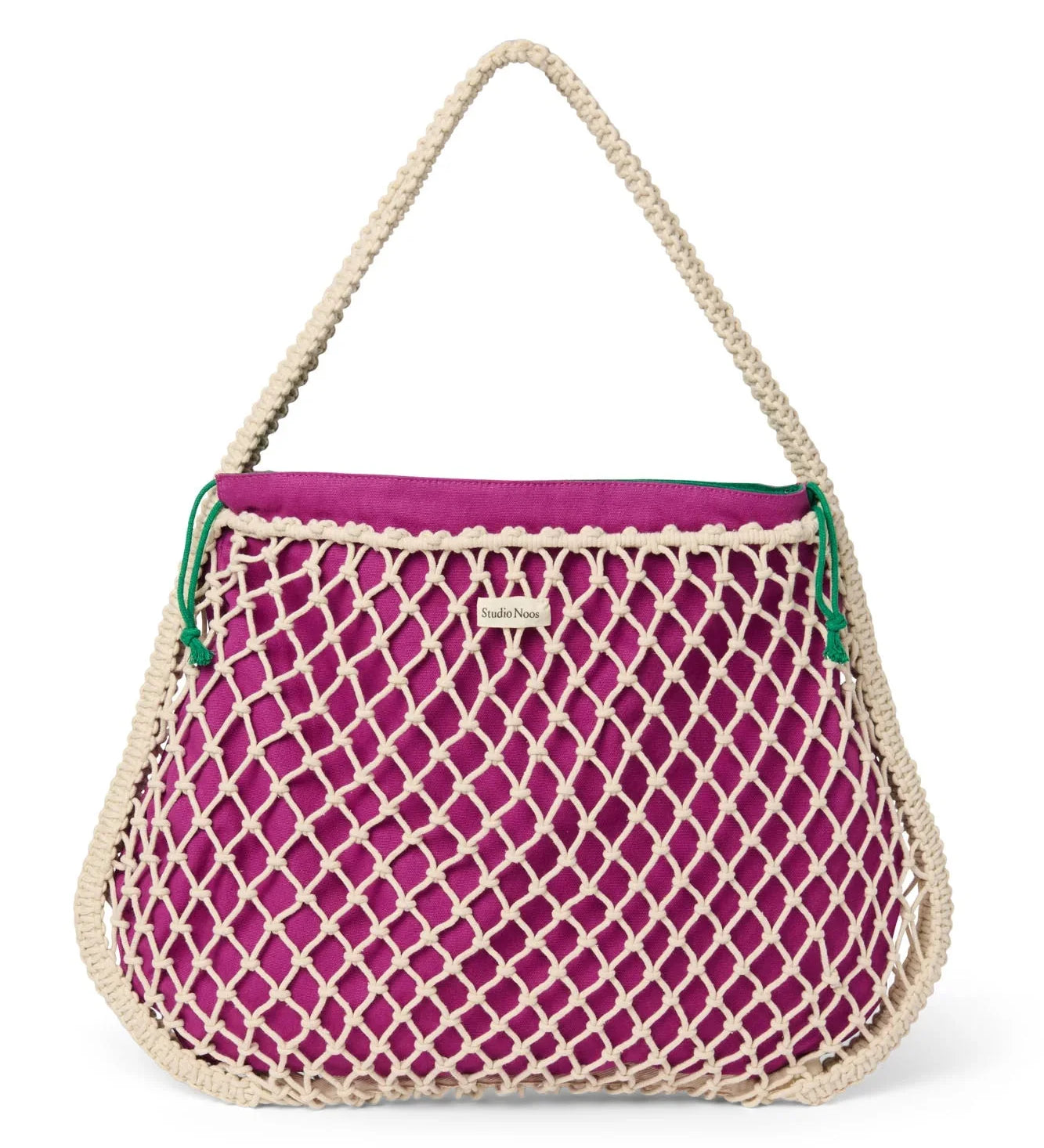 Taška Mom Bag STUDIO NOOS Macrame Natural Purple - Green | Lavly.cz
