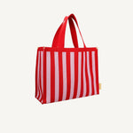 Taška Shopper THE STICKY SIS CLUB Knitted Stripes Cerise + Ballet | Lavly.cz