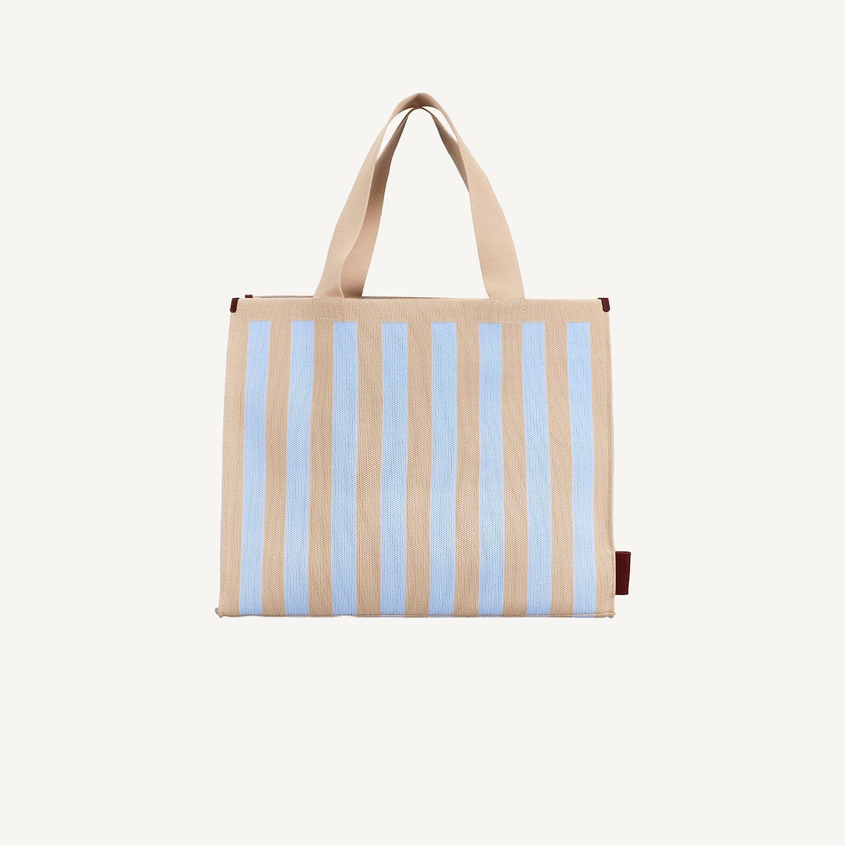 Taška Shopper THE STICKY SIS CLUB Knitted Stripes Marzipan + Sky | Lavly.cz