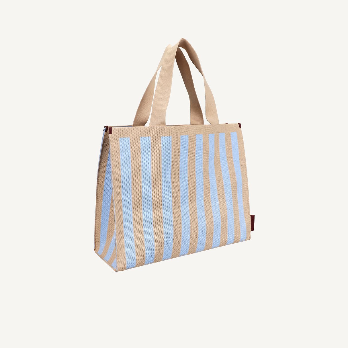 Taška Shopper THE STICKY SIS CLUB Knitted Stripes Marzipan + Sky | Lavly.cz
