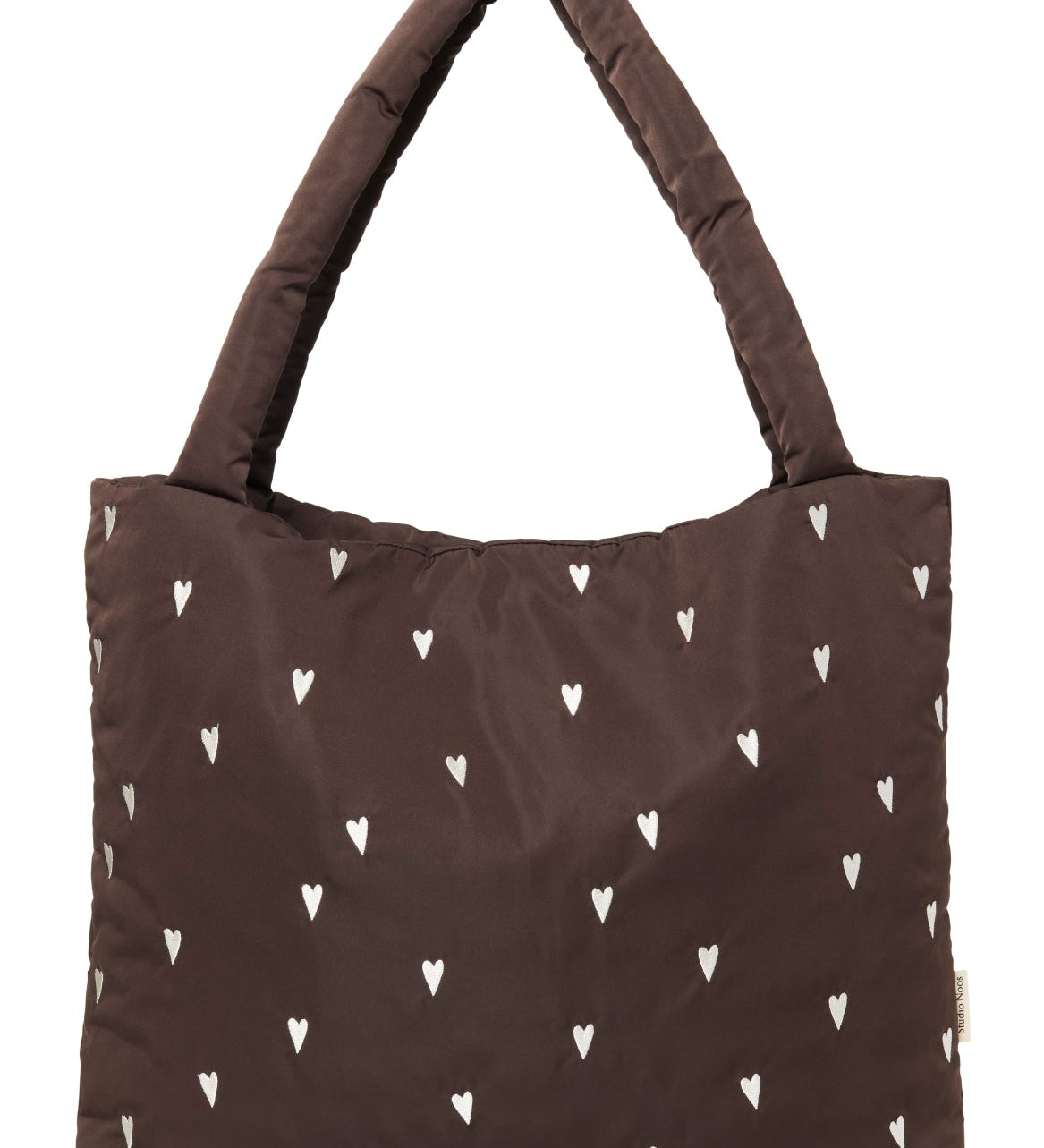 Taška STUDIO NOOS Brown Hearts Puffy | Stylové doplňky pro děti a ženy | Lavly.cz