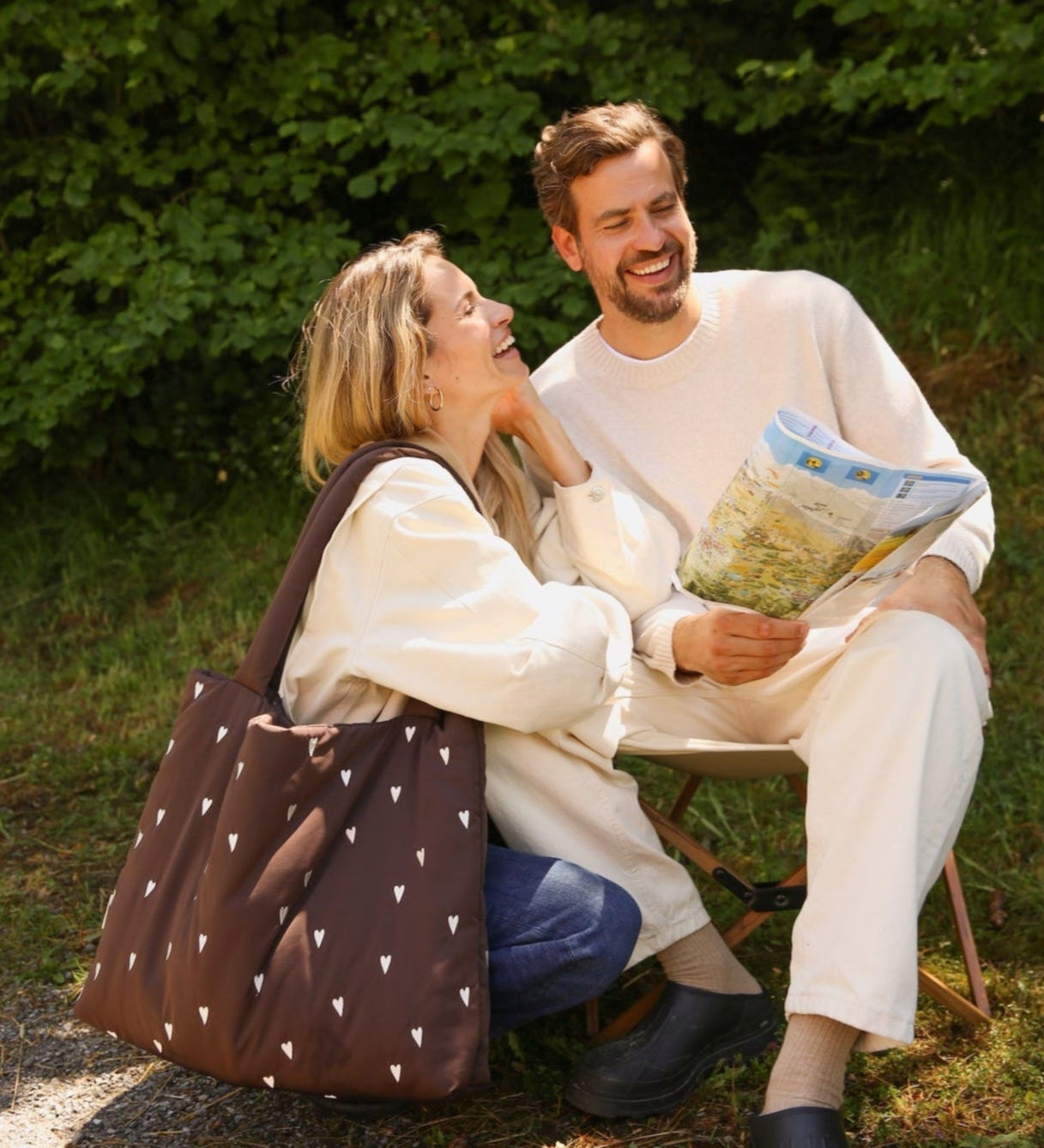 Taška STUDIO NOOS Brown Hearts Puffy | Stylové doplňky pro děti a ženy | Lavly.cz