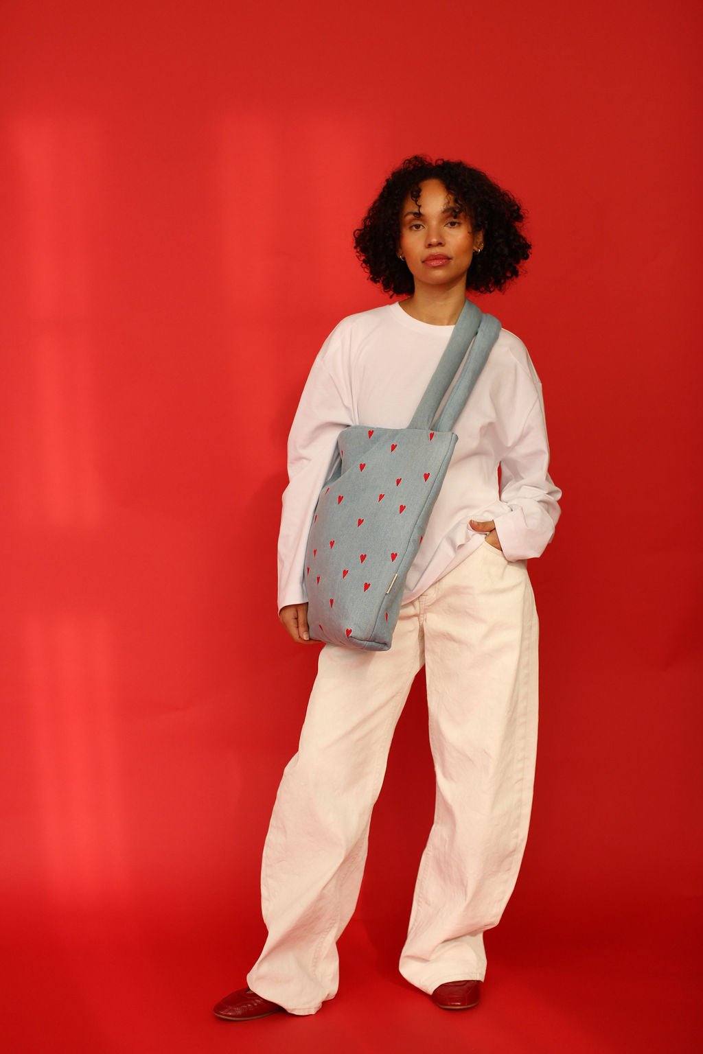 Taška STUDIO NOOS Denim Hearts | Stylové doplňky pro děti a ženy | Lavly.cz