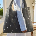 Taška STUDIO NOOS Grey Denim Hearts | Lavly.cz