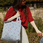Taška STUDIO NOOS Light Blue Hearts Puffy | Lavly.cz