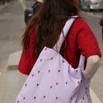 Taška STUDIO NOOS Purple Hearts Puffy | Lavly.cz