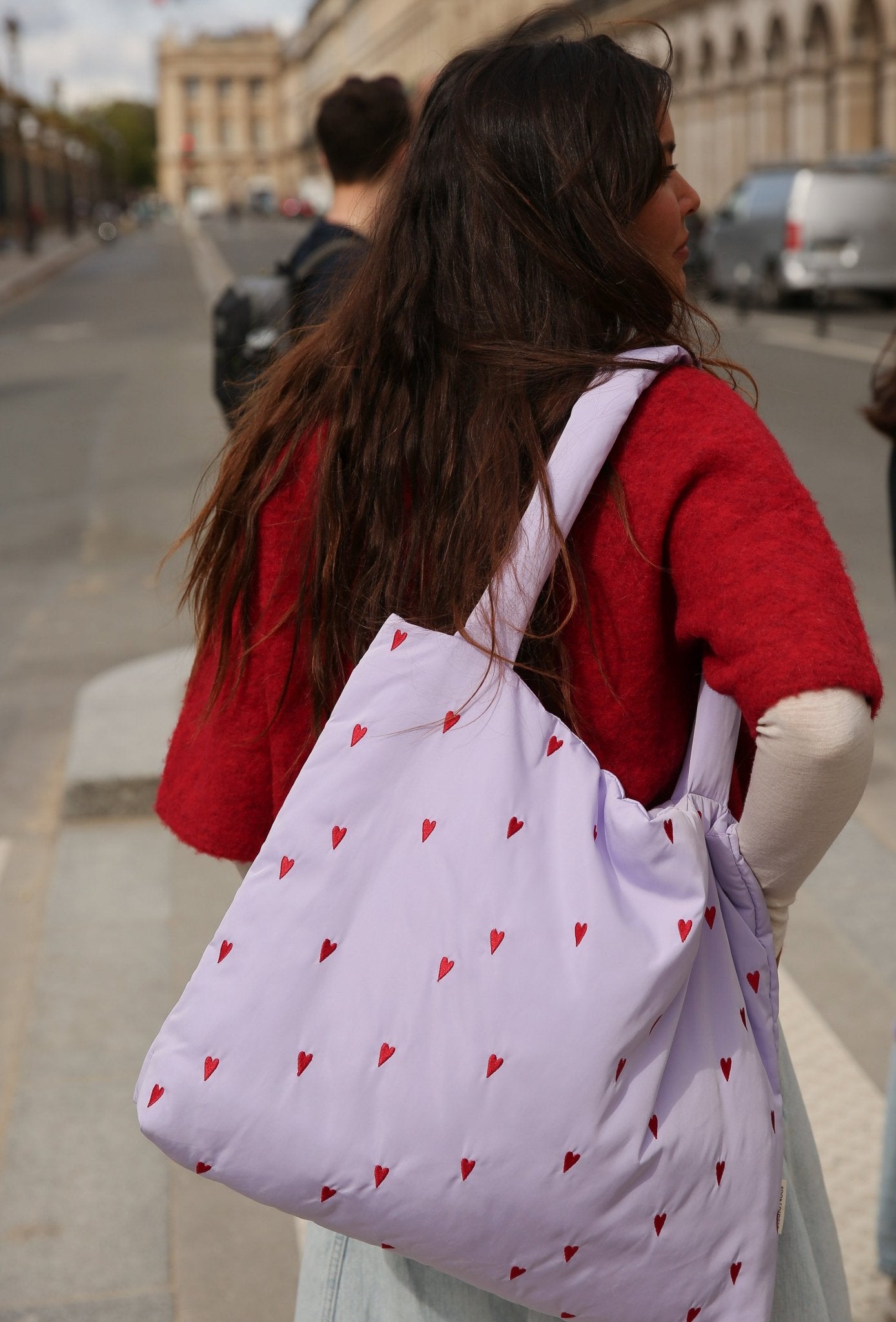 Taška STUDIO NOOS Purple Hearts Puffy | Lavly.cz