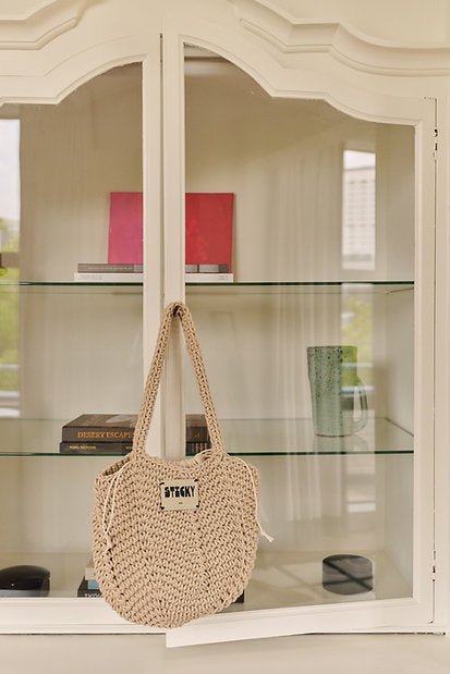 Taška THE STICKY SIS CLUB Crochet Bag Bone | Lavly.cz
