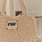Taška THE STICKY SIS CLUB Crochet Bag Bone | Lavly.cz