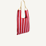 Taška THE STICKY SIS CLUB Knitted Stripes Cerise + Ballet | Lavly.cz