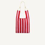 Taška THE STICKY SIS CLUB Knitted Stripes Cerise + Ballet | Lavly.cz