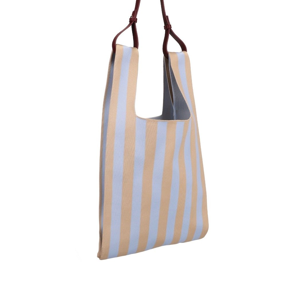 Taška THE STICKY SIS CLUB Knitted Stripes Marzipan + Sky | Lavly.cz