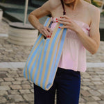 Taška THE STICKY SIS CLUB Knitted Stripes Marzipan + Sky | Lavly.cz