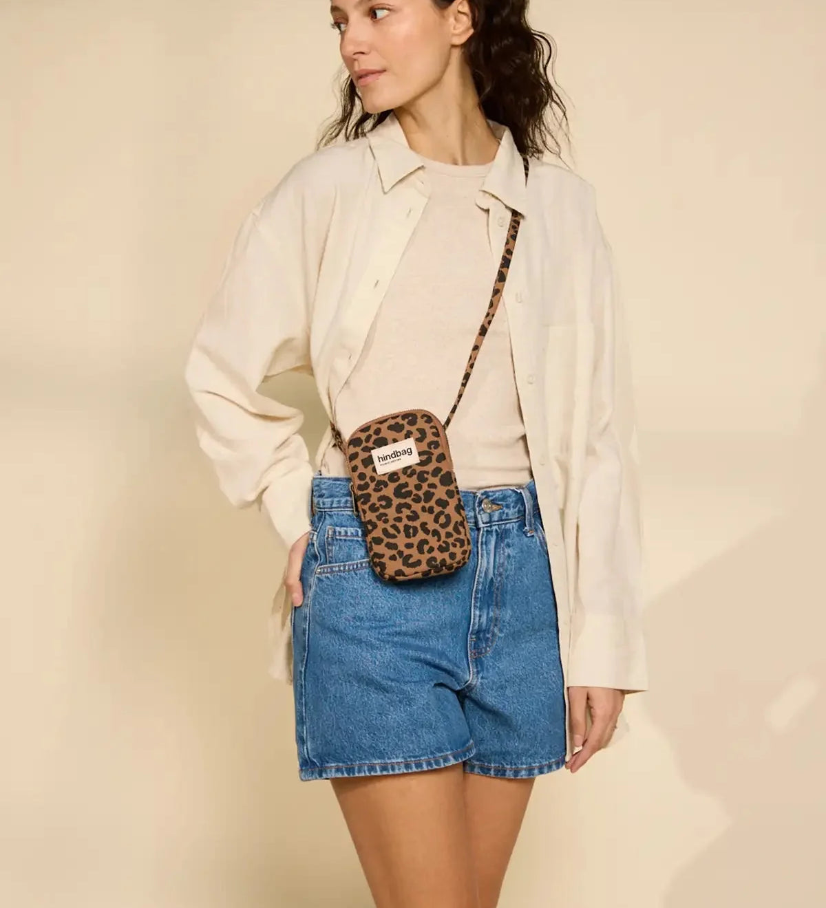 Taštička na mobil HINDBAG Bill Leopard Cinnamon | Lavly.cz