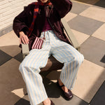 Taštička na mobil THE STICKY SIS CLUB Knitted Stripes Chocolate + Bubblegum | Lavly.cz