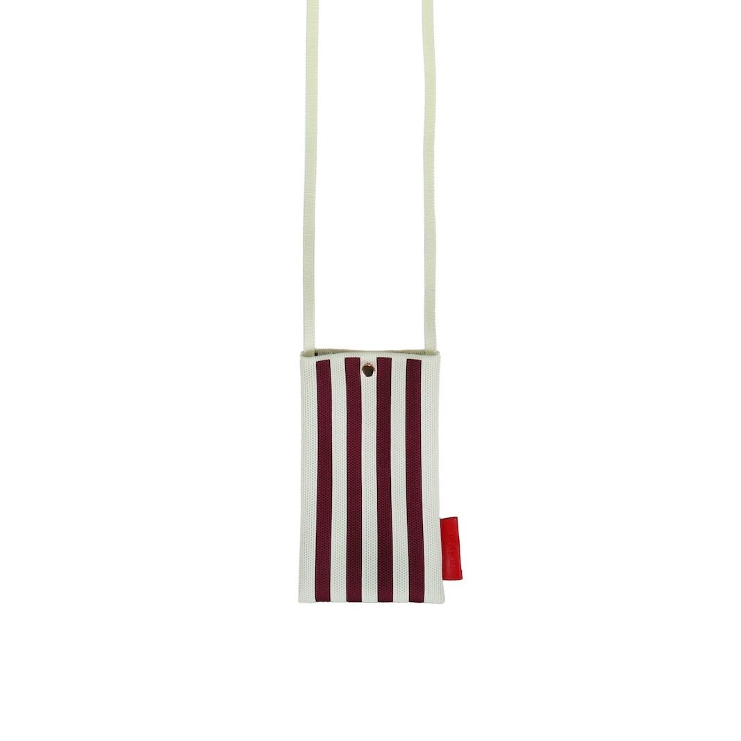 Taštička na mobil THE STICKY SIS CLUB Knitted Stripes Mist + Fig | Lavly.cz