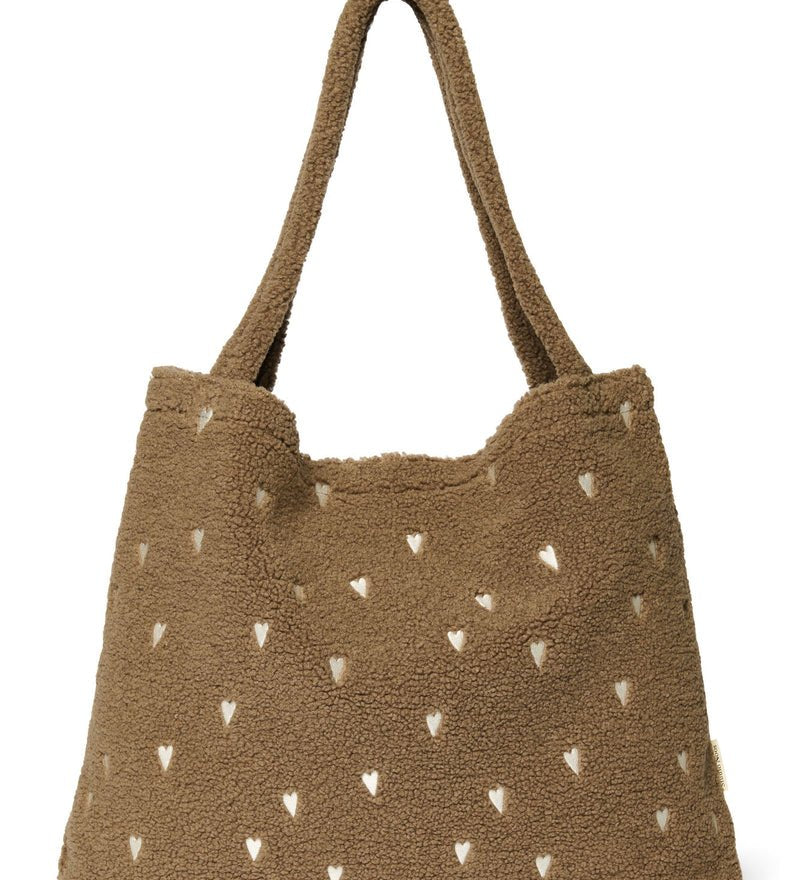 Teddy taška STUDIO NOOS Brown Hearts | Stylové doplňky pro děti a ženy | Lavly.cz