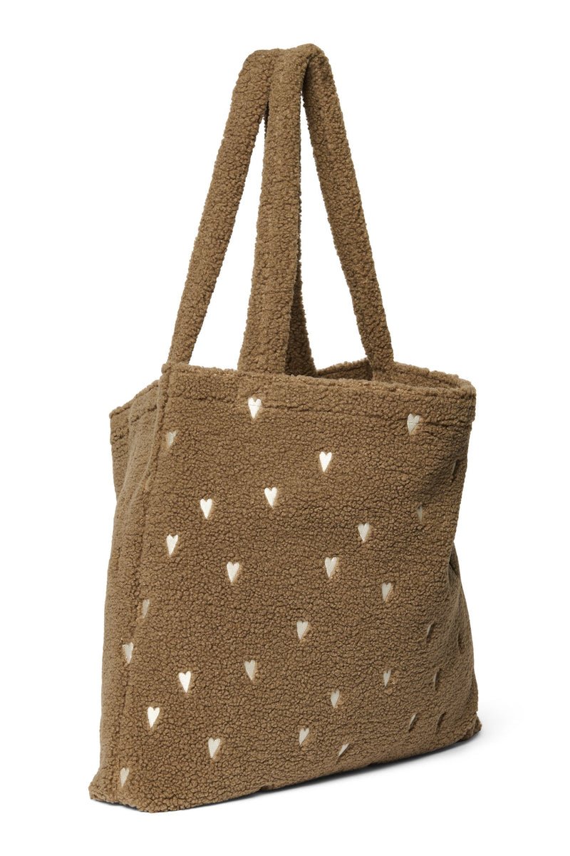 Teddy taška STUDIO NOOS Brown Hearts | Stylové doplňky pro děti a ženy | Lavly.cz