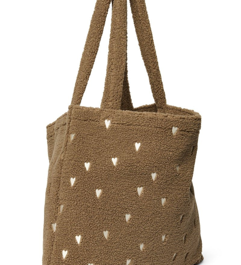 Teddy taška STUDIO NOOS Brown Hearts | Stylové doplňky pro děti a ženy | Lavly.cz