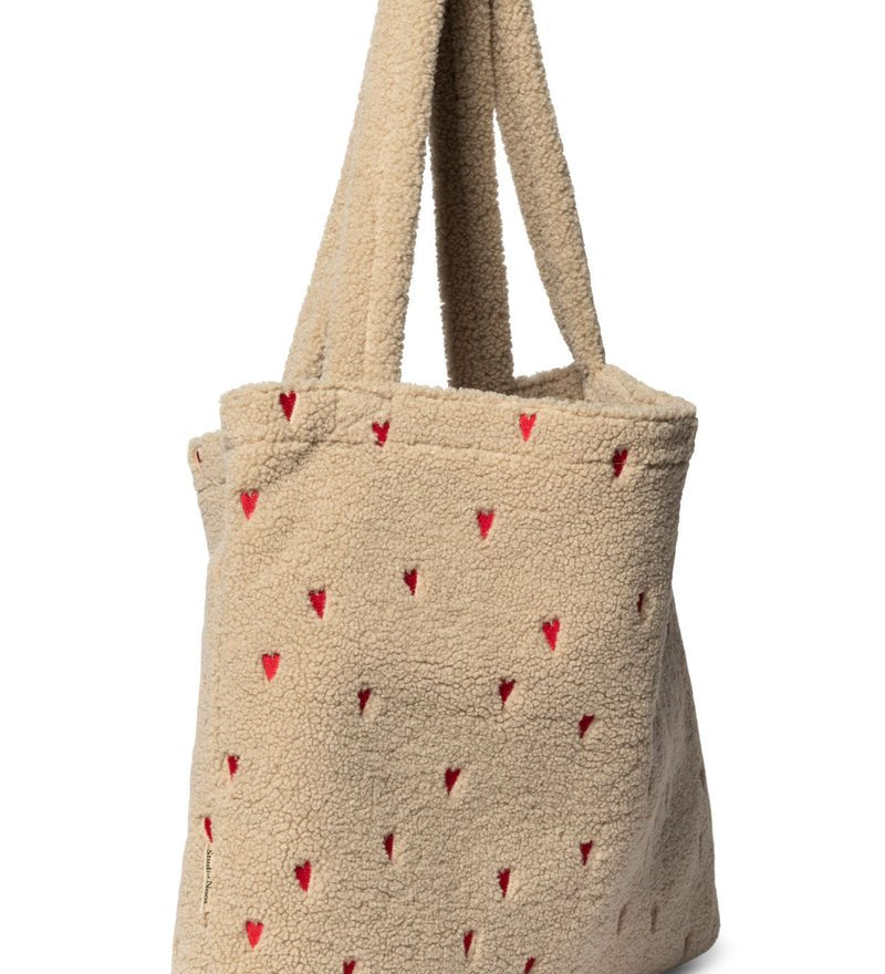 Teddy taška STUDIO NOOS Ecru Hearts | Stylové doplňky pro děti a ženy | Lavly.cz