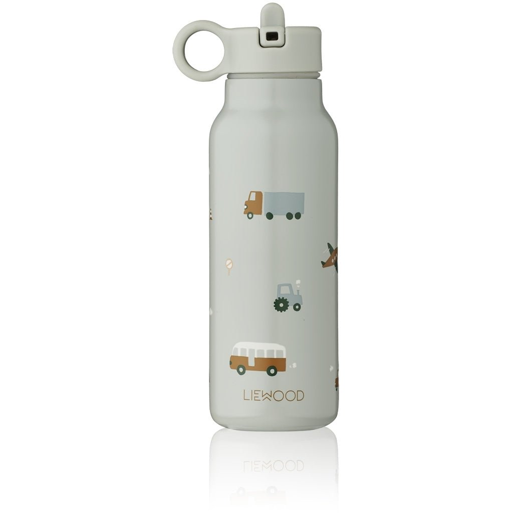 Termoska LIEWOOD Falk Dopravní prostředky / Dove Blue 350 ml | Stylové doplňky pro děti a ženy | Lavly.cz