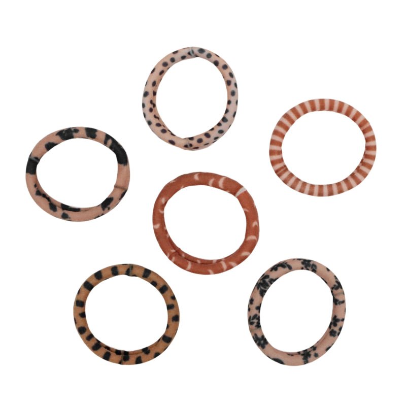 Textilní gumičky do vlasů VAN PAULINE 6 kusů | Stylové doplňky pro děti a ženy | Lavly.cz