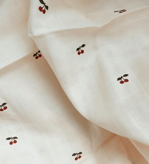 Tři mušelínové pleny KONGES SLOJD Cherry | Stylové doplňky pro děti a ženy | Lavly.cz