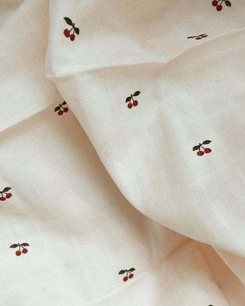 Tři mušelínové pleny KONGES SLOJD Cherry | Stylové doplňky pro děti a ženy | Lavly.cz