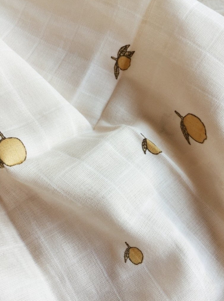 Tři mušelínové pleny KONGES SLOJD Lemon | Stylové doplňky pro děti a ženy | Lavly.cz