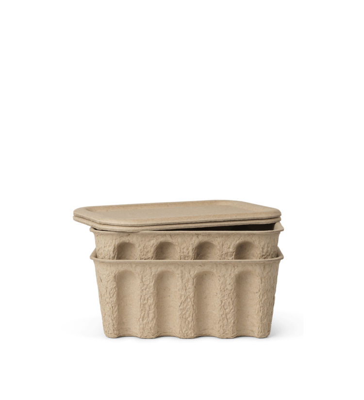 Úložné boxíky s víkem FERM LIVING - Paper Pulp S | Stylové doplňky pro děti a ženy | Lavly.cz