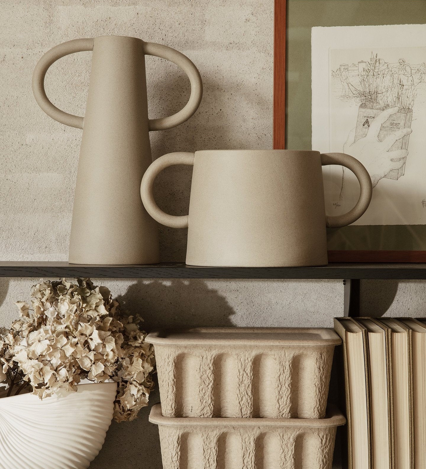 Úložné boxíky s víkem FERM LIVING - Paper Pulp S | Stylové doplňky pro děti a ženy | Lavly.cz